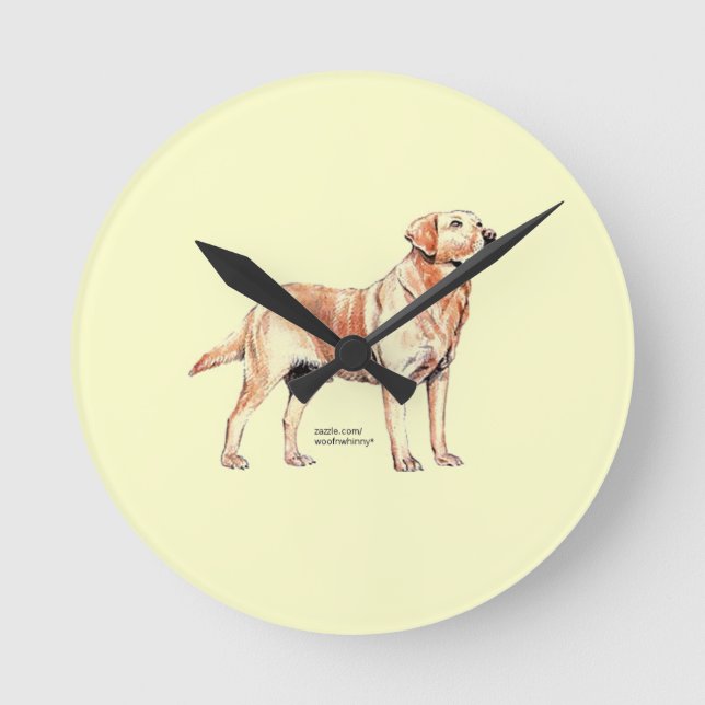 Labrador Retriever Runde Wanduhr (Vorderseite)