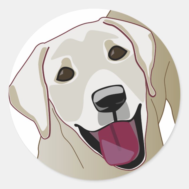Labrador Retriever Runder Aufkleber (Vorderseite)