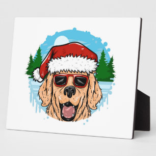 Labrador Retriever santa Claus dieser Illustration Fotoplatte