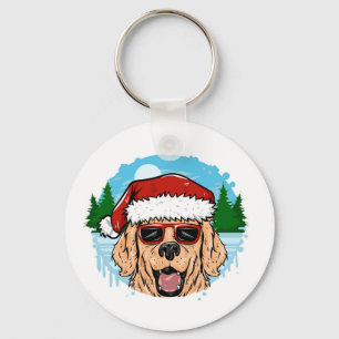 Labrador Retriever santa Claus dieser Illustration Schlüsselanhänger