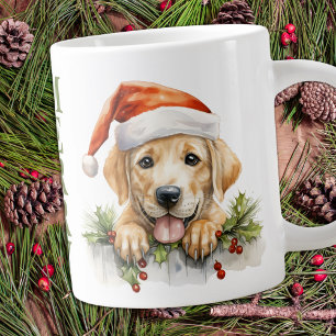 Labrador Retriever Santa Dog Christmas Puppy Jumbo-Tasse