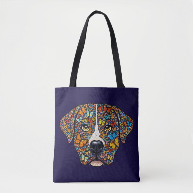 Labrador Retriever Schmetterling Kaleidoskop Portr Tasche (Vorderseite)