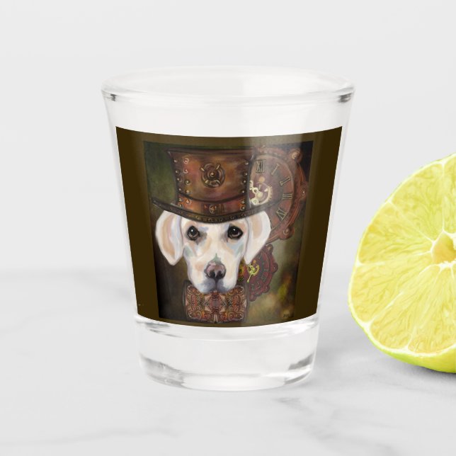 Labrador Retriever Schnapsglas (Vorderseite)