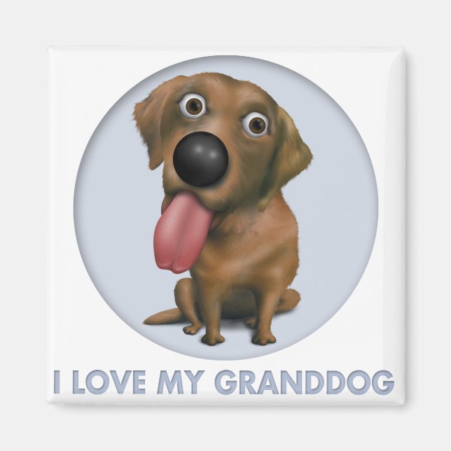 Labrador Retriever (Schokolade) Großhund Magnet (Vorne)
