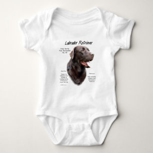 Labrador Retriever (Schokolade) Historisches Desig Baby Strampler