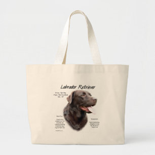Labrador Retriever (Schokolade) Historisches Desig Jumbo Stoffbeutel