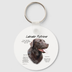 Labrador Retriever (Schokolade) Historisches Desig Schlüsselanhänger