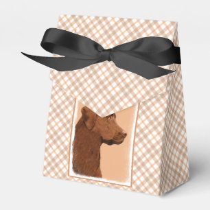 Labrador Retriever (Schokolade) Malerei - Hundekun Geschenkschachtel