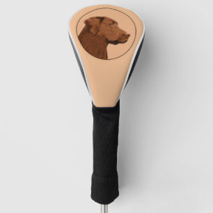 Labrador Retriever (Schokolade) Malerei - Hundekun Golf Headcover