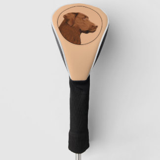 Labrador Retriever (Schokolade) Malerei - Hundekun Golf Headcover