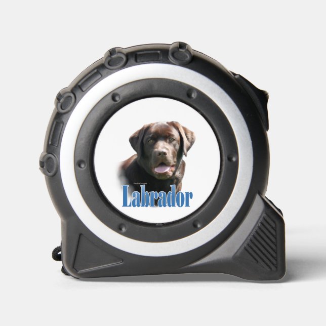 Labrador Retriever (Schokolade) Name Maßband (Vorderseite)