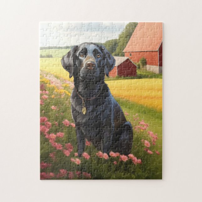 Labrador Retriever Schwarz (Vertikal)