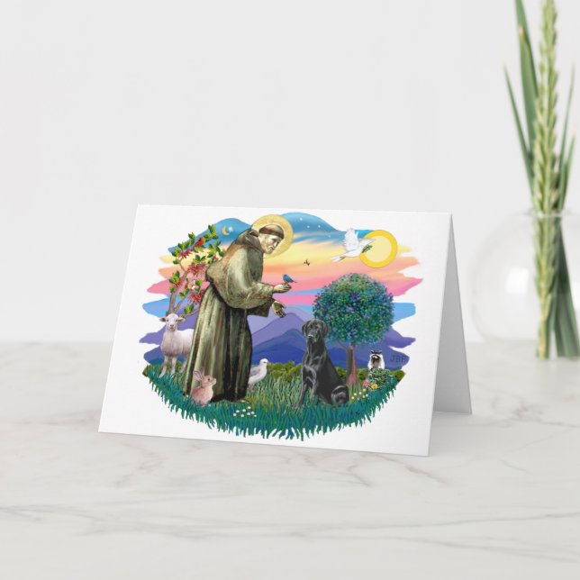 Labrador Retriever (schwarz) Karte (Vorderseite)