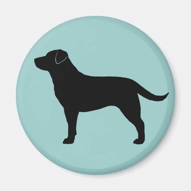 Labrador Retriever (schwarz) Magnet (Vorne)