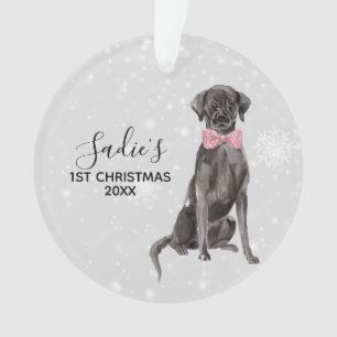 Labrador Retriever Schwarzer Lab Weihnachten Ornament