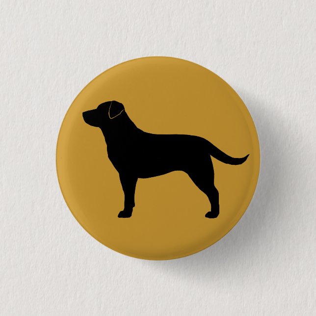 Labrador retriever (Schwarzes) Button (Vorderseite)