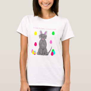 Labrador-Retriever-Schwarzes Somebunny Lieben ich T-Shirt