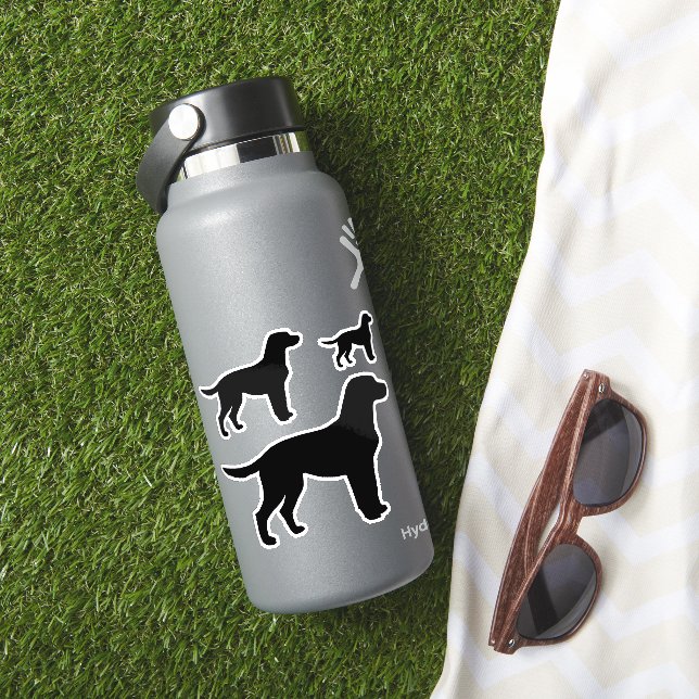 Labrador Retriever Silhouette Aufkleber (HydroFlask Insitu)