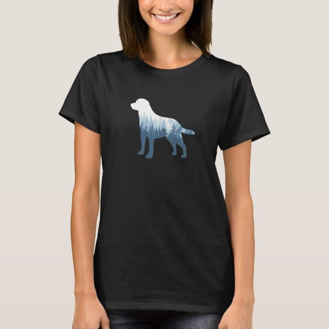 Labrador Retriever Silhouette Labrador Dog Outdoor T-Shirt (Vorderseite)