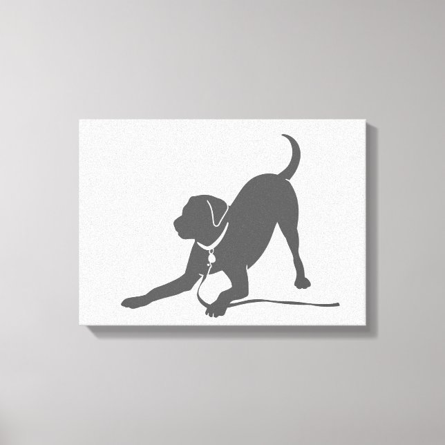Labrador Retriever-Silhouette Leinwanddruck (Vorderseite)