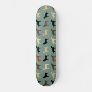 Labrador Retriever Silhouette Muster Labrador Skateboard