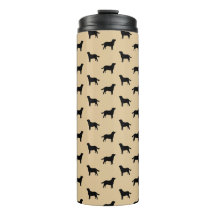 Labrador Retriever Silhouette Pattern Beige