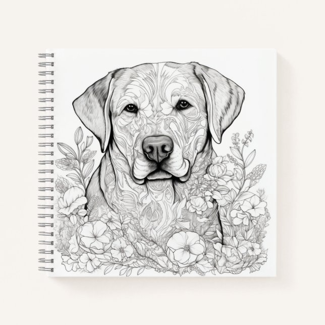 Labrador Retriever Spiral Notebook Notizbuch (Vorderseite)