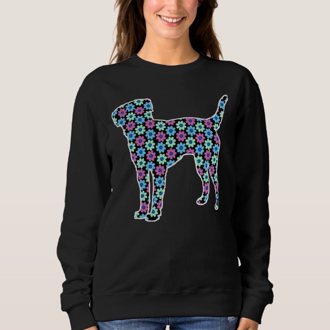 Labrador Retriever Spring Floral Pattern Angepasst Sweatshirt (Vorderseite)