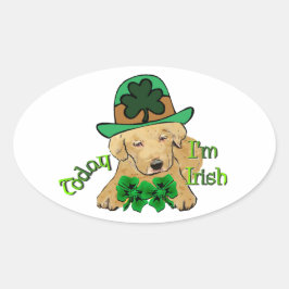 Labrador Retriever St Pattys Ovaler Aufkleber