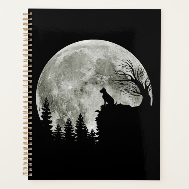 Labrador Retriever Stand on Mountain Halloween Planer (Vorderseite)