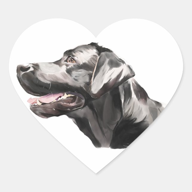 Labrador Retriever, Sticker Hundekunst (Vorderseite)