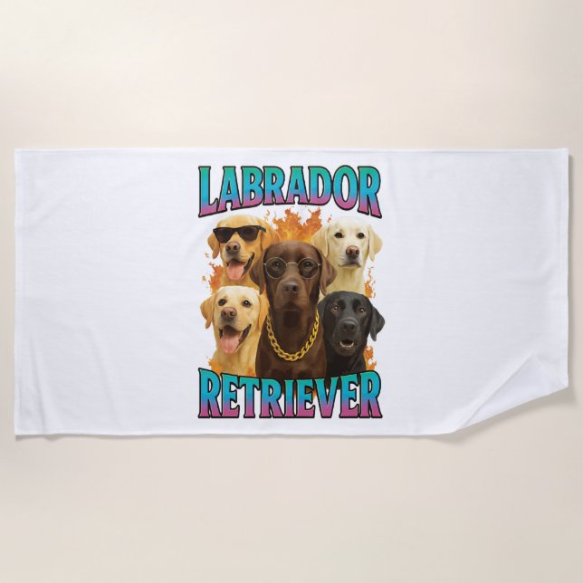 Labrador Retriever Strandtuch (Vorderseite)