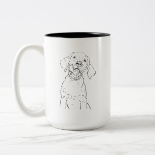 Labrador Retriever Tasse, Tintenhundemama Kaffeebe Zweifarbige Tasse