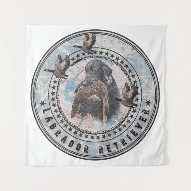 Labrador Retriever Throw Pillow Wandteppich (Vorderseite)