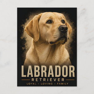Labrador Retriever Treuer Liebender Familienhund P Postkarte