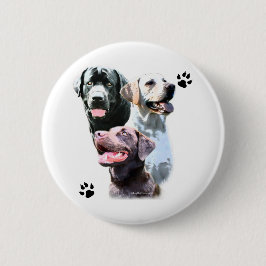 Labrador Retriever Trio - Button