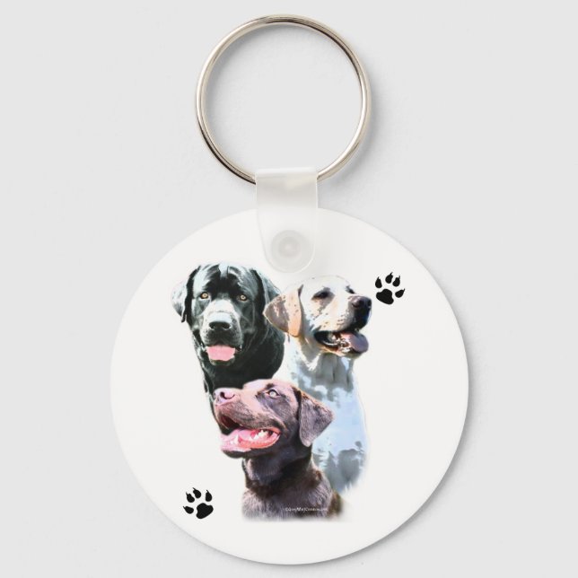 Labrador Retriever Trio - Schlüsselanhänger (Vorderseite)