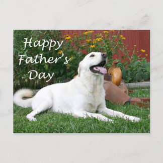 Labrador Retriever Vatertag Postkarte