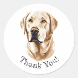 Labrador Retriever Vielen Dank! Aufkleber