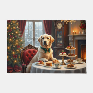 Labrador Retriever viktorianische Weihnachts-Teepa Fußmatte