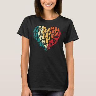 Labrador Retriever Vintag Heart Hunde Enthusiastis T-Shirt