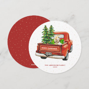 Labrador Retriever Vintage Roter LKW Weihnachten
