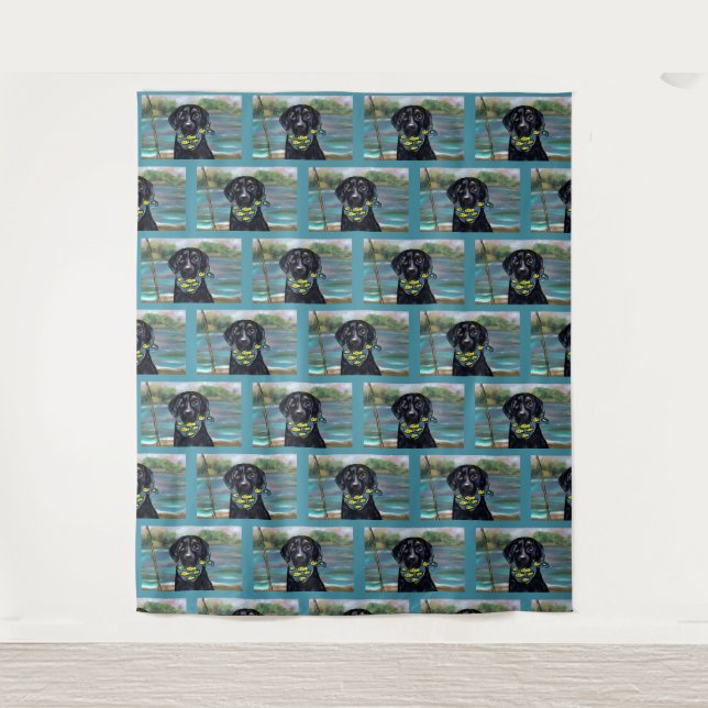Labrador Retriever Wandteppich (Vorderseite)