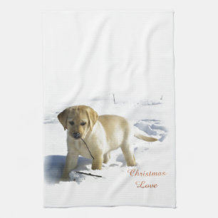Labrador Retriever Weihnachten Geschirrtuch