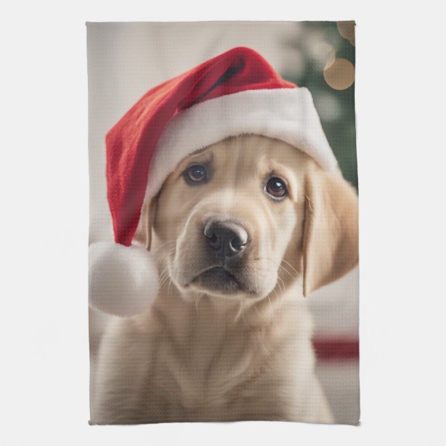 Labrador Retriever Weihnachten Geschirrtuch (Vertikal)