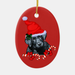 Labrador Retriever Weihnachten Keramik Ornament