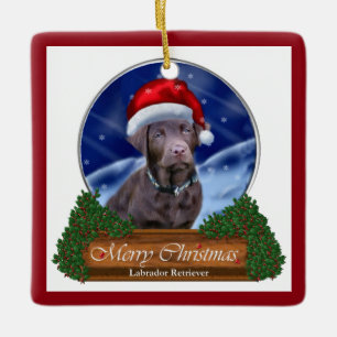 Labrador Retriever Weihnachten Keramikornament