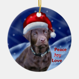 Labrador Retriever Weihnachten Keramikornament