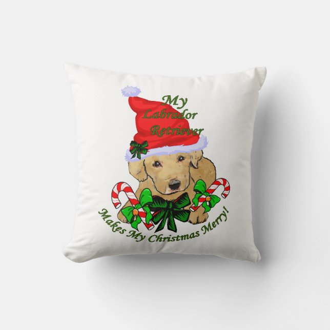 Labrador Retriever Weihnachten Kissen (Vorderseite)