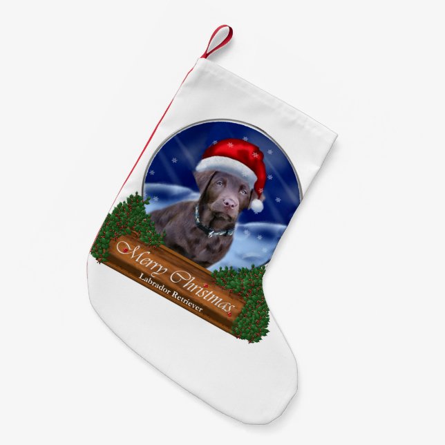 Labrador Retriever Weihnachten Kleiner Weihnachtsstrumpf (Vorderansicht (hängend))